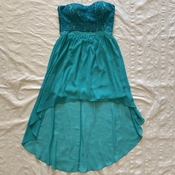 Women's/Girl's Special Occasion Dress by Forever 21 XXI - Aqua - Size M - Picture 3 of 16